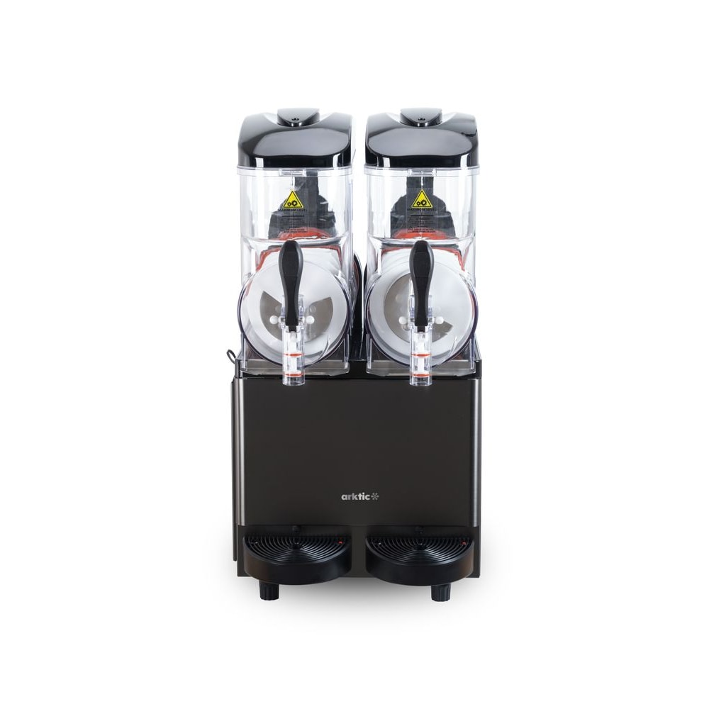 HENDI Slushmachine 2x12L, Arktic, 24L, Zwart, 220-240V/710W, 415x507x(H)810mm
