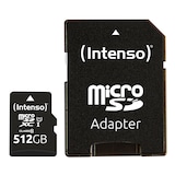 thumbnail of Intenso 512GB microSDXC Class10 UHS-I Premium + SD-Adapter