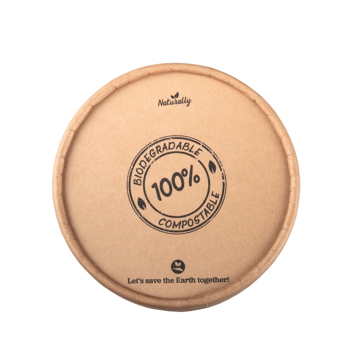 50x BIO Deckel aus Karton für Eisbecher 120ml Ø8.4cm