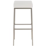 thumbnail of Set De 2 Taburetes Montreal ~ Altura 80 cm Acero inoxidable/Blanco