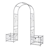 thumbnail of Helloshop26 - Arco para roseiras 220 x 202 x 50 cm com floreiras de aço preto 03_0008858
