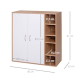 thumbnail of HOMCOM Armario Gabinete Consola Aparador Buffet Mueble Organizador Estantes