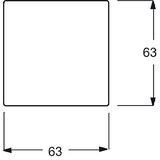thumbnail of PUR EDELSTAHL Wippe einteilig, Schalter/Taster, edelstahl, matt, ohne ISO Aufdruck