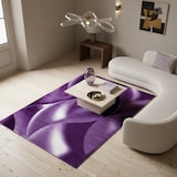 thumbnail of Teppich Waschbar Abstrakt Modern Strapazierfähig Esszimmer Flur Violett 200x290 cm OEKO-TEX Fußbodenheizung geeignet – INN von Kadima Design