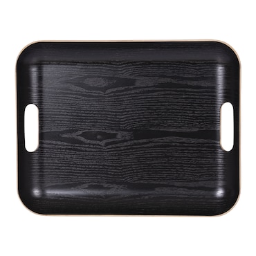 Table Passion Plateau De Service Rectangle Noir – Bois 44,5x33,5 Cm – Idéal Petit-déjeuner Au Lit