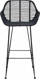 thumbnail of vidaXL Barstuhl 2 pcs Schwarz 55 x 52 x 92 cm Rattan und Eisen