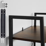 thumbnail of tectake Wandkast Liverpool 61,5 x 36,5 x 150cm - Industrieel hout donker, rustiek - 404148