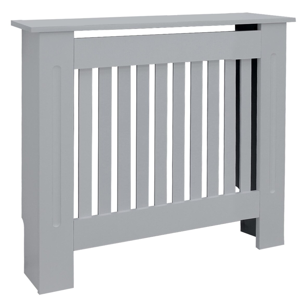 ECD Germany Heizkörperverkleidung Landhausstil 78x19x82 cm Grau, MDF lackiert, Heizungsverkleidung Heizkörperabdeckung für Wohnzimmer & Schlafzimmer