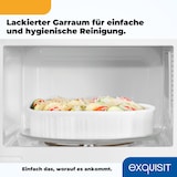 thumbnail of Exquisit Mikrowelle 20L, 700 Watt, 24,5cm Drehteller, 5 Leistungsstufen, Timer, Auftaufunktion, 2 Drehregler, MW950-070 weiss