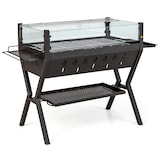 thumbnail of Helloshop26 - Barbecue au charbon de bois 98 x 42 x 68 cm multifunction avec support d'assaisonnement design contemporain en métal 20_0020156