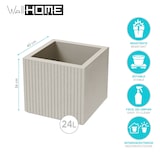 thumbnail of WellHome - Blumentopf aus Rotationsgeformtes Polyethylen 24L Ø40x36cm in farbe Sandweiß - Coro Square