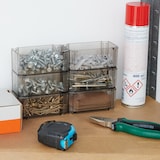 thumbnail of Relaxdays Schubladen Ordnungssystem, 6-tlg., Organizer Unterwäsche, Socken, Make-up, zusammensteckbar, Kunststoff, braun