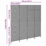 thumbnail of vidaXL Raumteiler Schwarz 195 x 180 cm Poly-Rattan