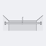 thumbnail of Kit tringle à rideaux extensible 60-90cm Entre-Mur Blanc - Boulet