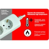 thumbnail of Regleta Enchufe con 5 Tomas sin Interruptor, Blanco, 5 Enchufes, Cable de 1,5 Metros, Protección Infantil, Toma Tierra, con protección sobretensiones