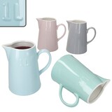 thumbnail of Krug Emilia Mint 1L Steingut grün-creme Milchkanne mit Henkel Saftkaraffe Wasser