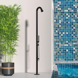thumbnail of Sined Bosa Outdoordusche Aus Edelstahl 316l Mit Handbrause Und Fußwaschhahn Schwarz Satiniert