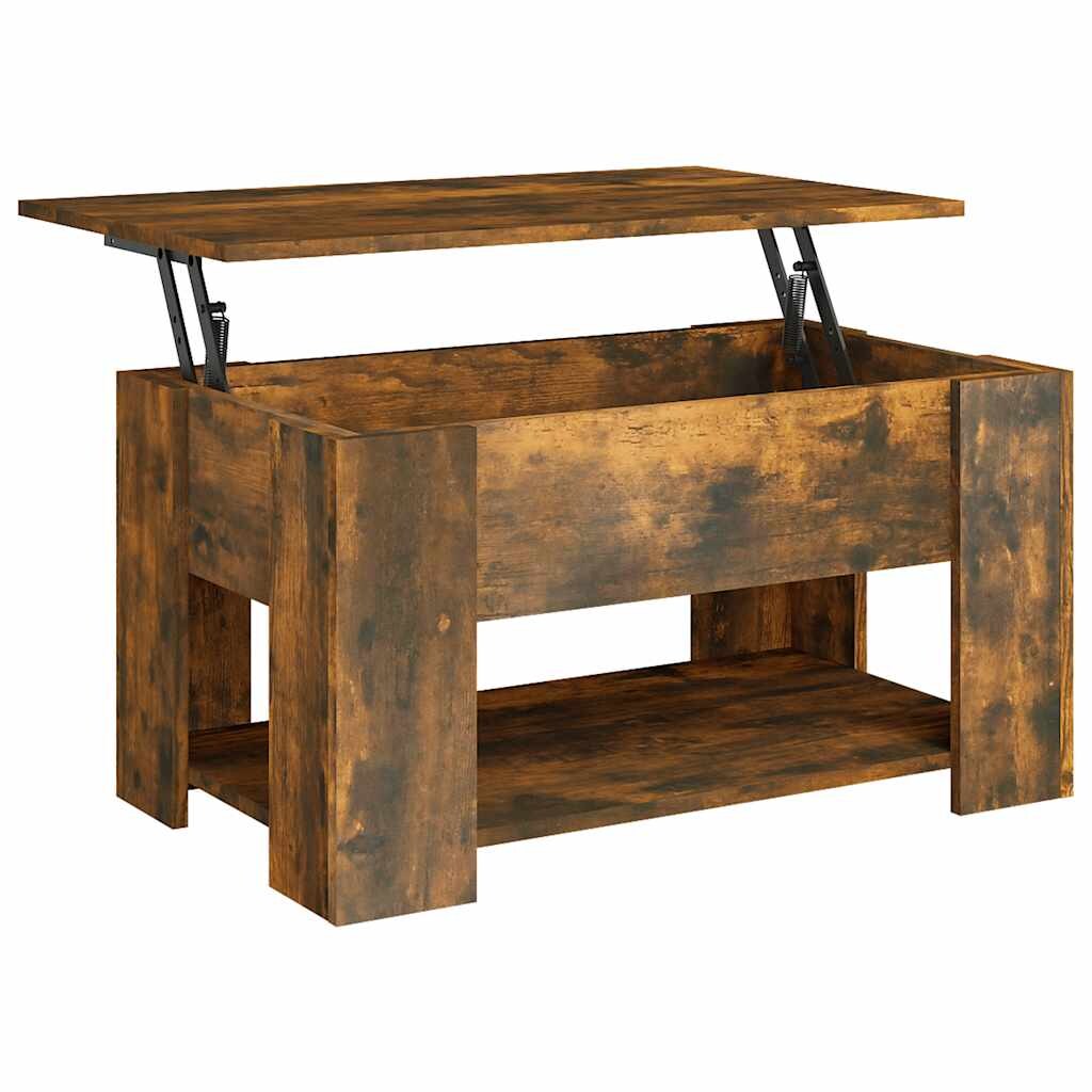 vidaXL Couchtisch Räuchereiche 79x49x41 cm Holzwerkstoff