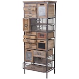 thumbnail of Apotheker-Schrank HWC-A43, Kommode, Tanne Holz massiv Vintage Shabby-Look 143x56x33cm