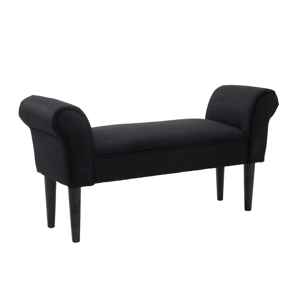 Taburete Pie de Cama Banqueta con Brazos Tapizada Banco de Dormitorio Recibidor