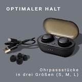 thumbnail of XORO KHB 25 Kabelloser In-Ear-Kopfhörer integrierter Akku TWS-Technologie Mikrofon Separate Ladebox EIN-Tasten-Steuerung BT 5.0 HFP HSP A2DP Schwarz