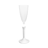thumbnail of MONOUSO - Herbruikbaar Durable Champagneglazen/flutes 120ml PS witte voet (20 stuks)