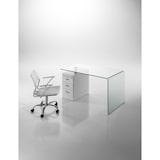 thumbnail of Oreste Luchetta Scrivania in vetro BOSTON in vetro curvato H.75 x L.125 x P.65 cm Trasparente