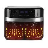 thumbnail of EMERIO - Freidora sin aceite 2X4,5 L. 2400 W de Potencia, Pantalla Digital, 2 Cestillos con temperatura Dual, Tecnología Smart Fryer y Función Sync