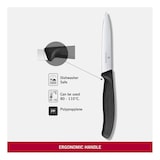 thumbnail of Couteau inox d'office pointu (L)100 mm, manche noir