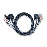 thumbnail of ATEN 2L-7D02UD KVM Kabel DVI-D (Dual Link), USB, Audio, schwarz, 1,8 m