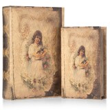 thumbnail of Moritz 2er Set Aufbewahrungsbox Deko Mädchen mit Katze Buch Safe Box Schatulle Buchhülle Geldversteck