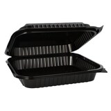 thumbnail of 200 Feinkost- und Salatschalen mit Klappdeckeln, PET eckig 1600 ml 19,5 cm x 22 cm x 6 cm schwarz