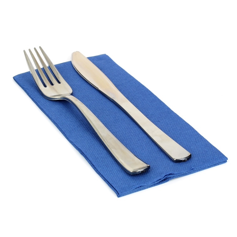 MONOUSO - Papieren servet dubbel punt blauw 40x40cm 1/8 (1.200 stuks)