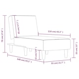 thumbnail of vidaXL Chaiselongue Dunkelgrau Stoff