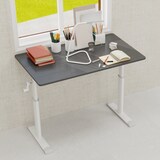 thumbnail of Schreibtisch höhenverstellbar Grau 60x100x90 cm Handkurbel, Metall Holz, kompakt und stabil für Homeoffice und Arbeitszimmer