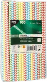 thumbnail of PAPSTAR 100 Trinkhalme, Papier Ø 6 mm · 20 cm farbig sortiert "Zig-Zag"