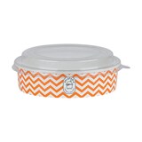thumbnail of 50x Eisbecher aus PP inkl. Deckel transparent aus PET Familiengröße Zick Zack Motiv orange 900 ml