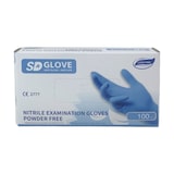 thumbnail of Blaue Nitrilhandschuhe, 100er-Packung, Größe L