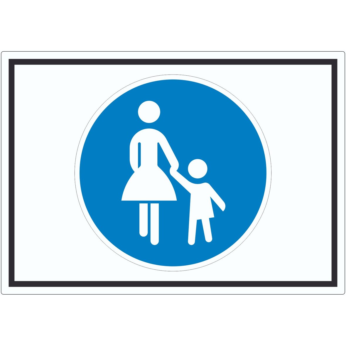 Aufkleber Gehweg Symbol A4 (210x297mm)