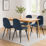 thumbnail of Set di 4 sedie da pranzo Napier blu scuro/Tessuto