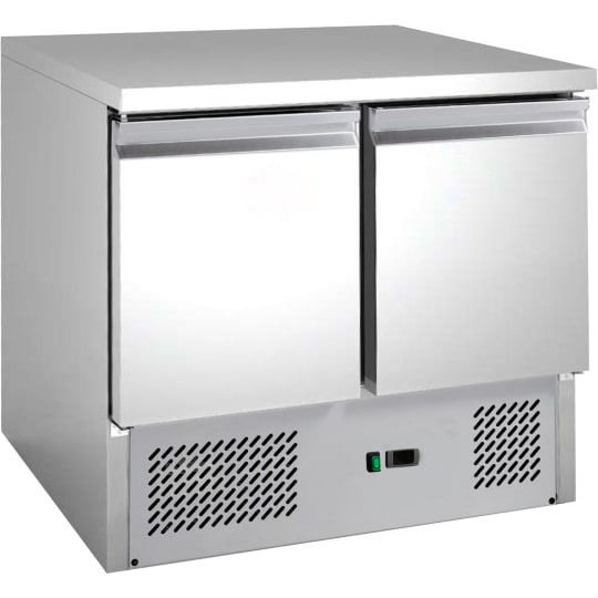 Saladette frigo 2 portes inox table de travail