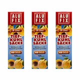 thumbnail of 120x ALUFIX Gefrierbeutel Tiefkühlbeutel 3 Liter 25 x 32cm Verschlussclips