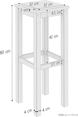 thumbnail of Weißer Barhocker Tresenhocker Kiefer Massivholz wählbar in 60 cm oder 80 cm V-90.71-44-45W
