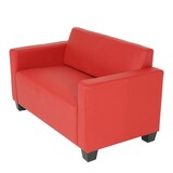 thumbnail of 2er Sofa Couch Lyon Loungesofa Kunstleder ~ rot