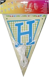 thumbnail of 10 X Wimpelkette, Papier 4 m "Happy Birthday" lackiert