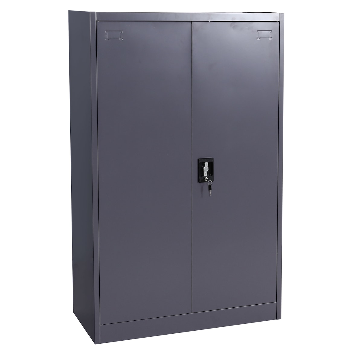 Archiefkast HWC-H17, stalen kast Kantoorkast Kast, 2 deuren afsluitbaar metaal ~ 140x90x40cm donkergrijs