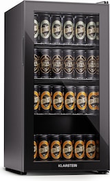 thumbnail of Beersafe 74 Slim Kühlschrank 74 Liter 3 Böden Panoramaglastür Schwarz