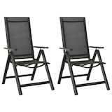 thumbnail of vidaXL Klappbare Gartenstühle 2 Stk. Textilene und Aluminium Schwarz