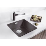 thumbnail of BLANCO SUBLINE 400-F flächenbündige Spüle / SILGRANIT / Felsgrau / Stopfen -