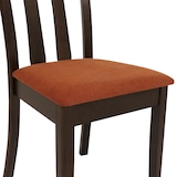 thumbnail of Lote de 6 sillas de comedor HWC-G46, silla de cocina Silla, tela/textil madera maciza ~ estructura oscura, naranja